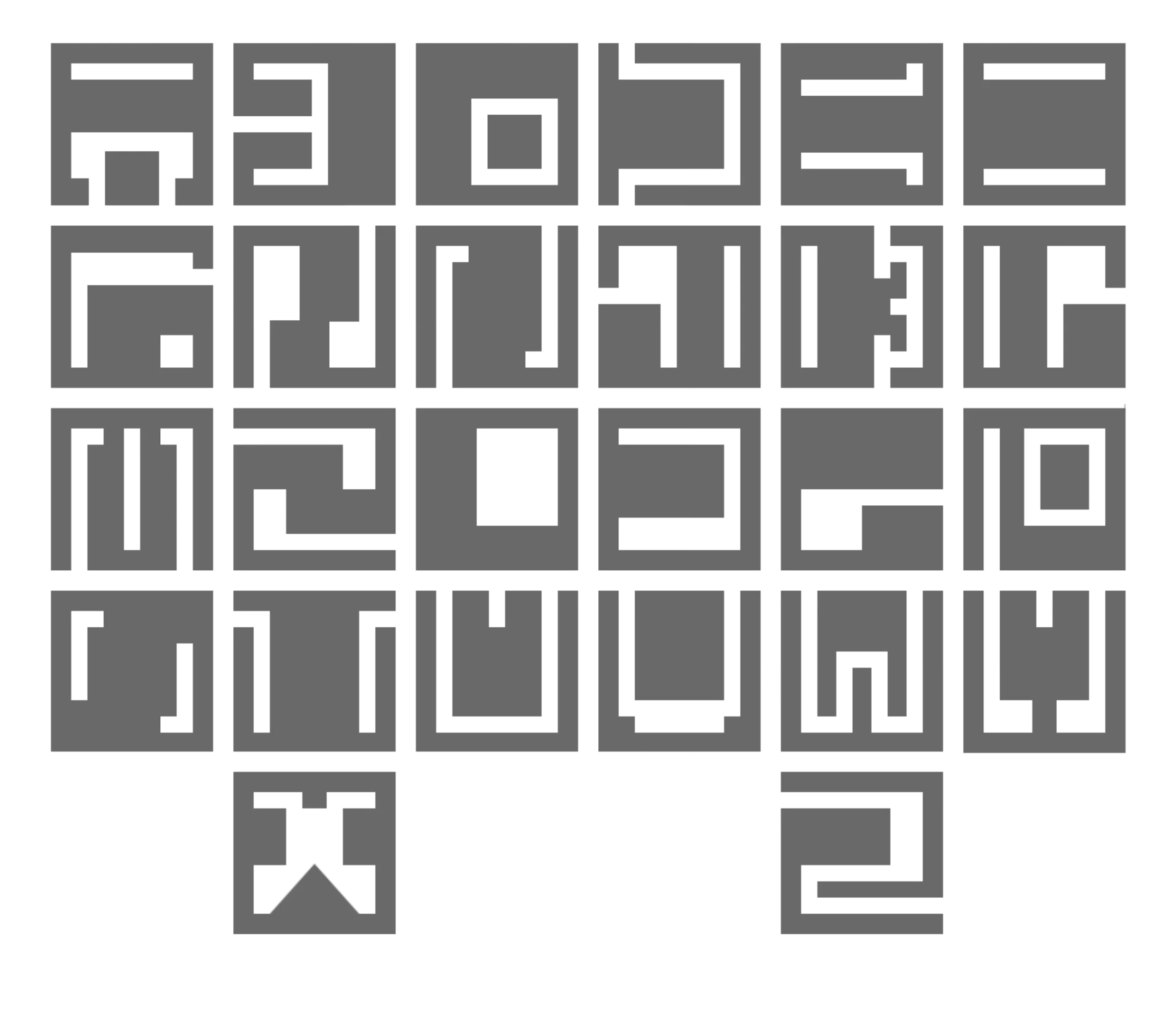 FEZ's alphabet.