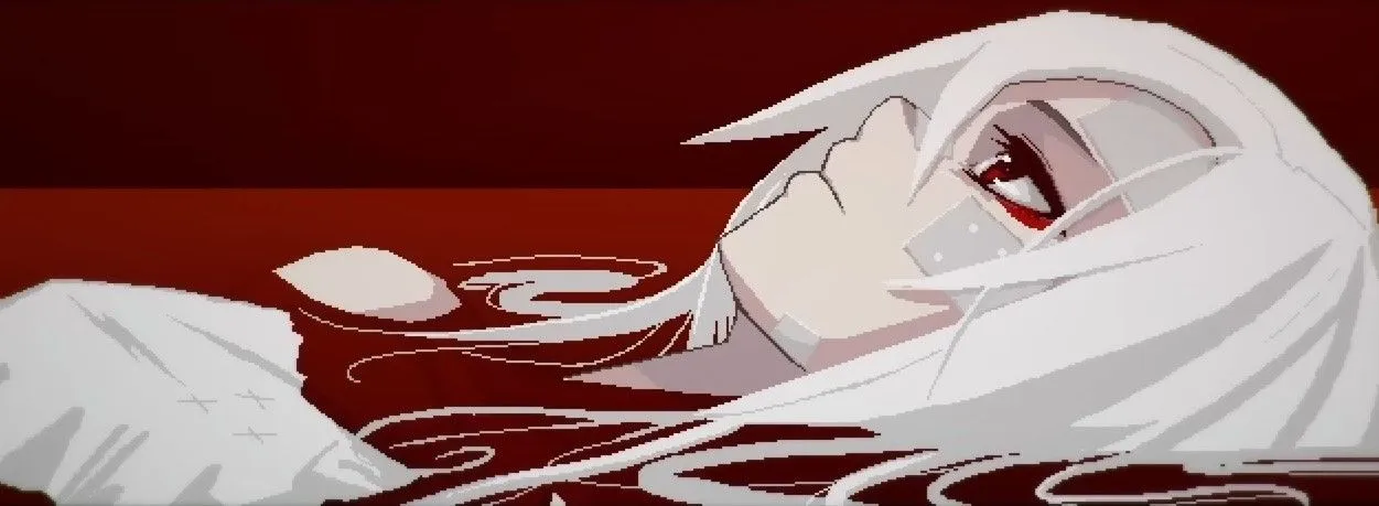 Ariane covered by a redish, perhaps primordial ooze.